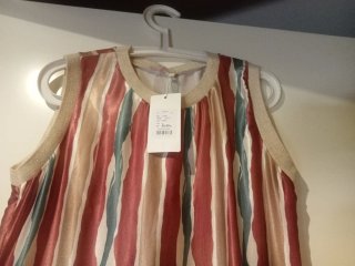 Vestido estampado rayas multicolor