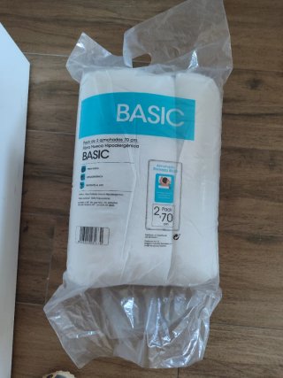 Pack 2 Almohadas BASIC 70cm Hipoalergénicas