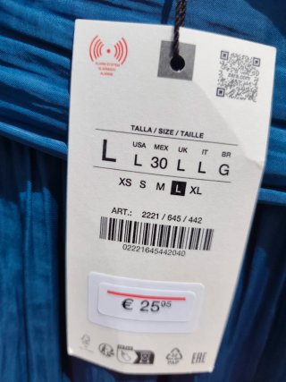 Falda larga Zara satinada