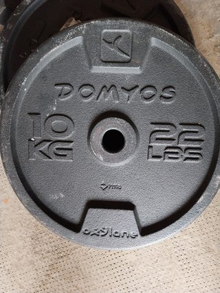 4 Pesas(80€)  de 10kg DOMYOS