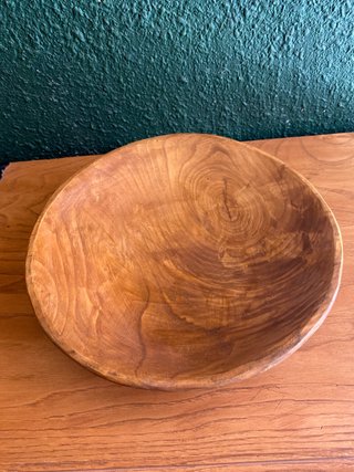 Cuenco madera artesanal tallado 30cm
