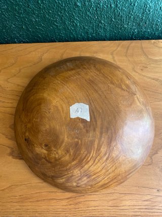 Cuenco madera artesanal tallado 30cm