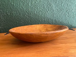 Cuenco madera artesanal tallado 30cm