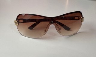 Gafas de sol Shein Y2K marrones y doradas