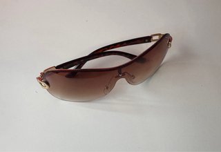 Gafas de sol Shein Y2K marrones y doradas