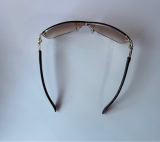 Gafas de sol Shein Y2K marrones y doradas