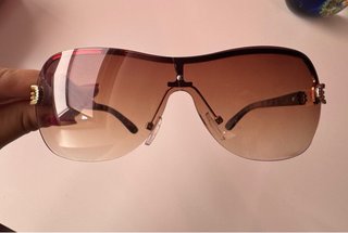 Gafas de sol Shein Y2K marrones y doradas