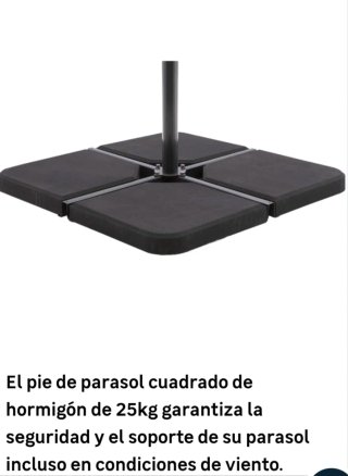 Bases sombrilla hormigón antracita (4 uds)