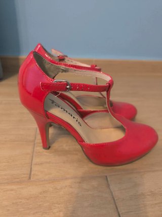 Zapatos de fiesta rojos Tamaris talla 36