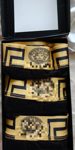 Pack 3 Boxers Versa Negro y Dorado