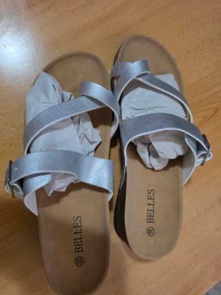 Sandalias BELLES Beige/Plata Talla 37