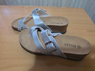 Sandalias BELLES Beige/Plata Talla 37