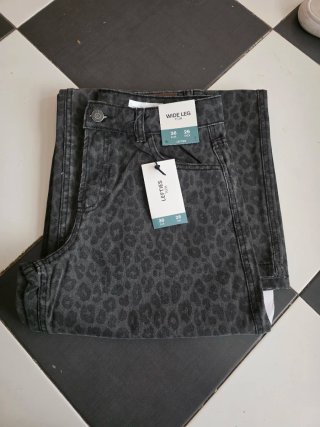 Pantalones Lefties Wide Leg Leopardo Talla s