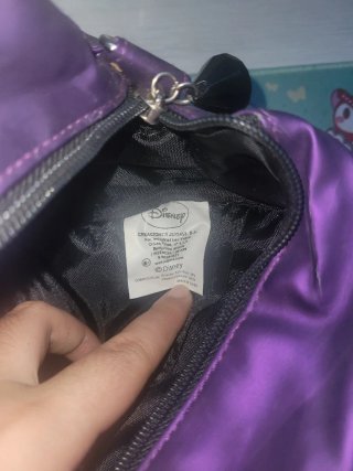 Bolso Maléfica Disney morado oscuro metalizado