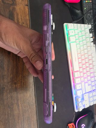 Nintendo Switch Lite Morado Transparente + SD 512g