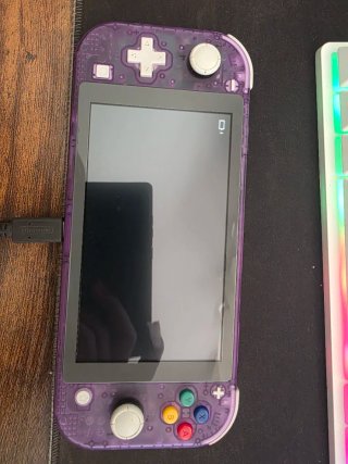 Nintendo Switch Lite Morado Transparente + SD 512g