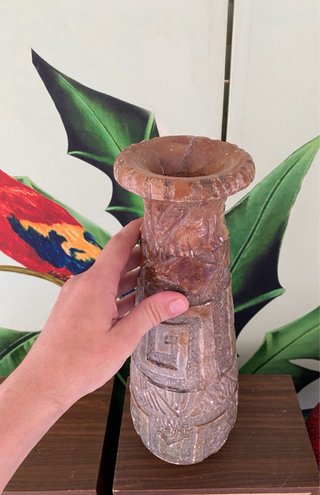 Jarrón Vintage Mármol Precolombino