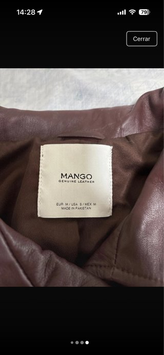 Chaqueta de cuero marrón