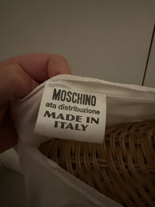 Blusa Moschino Bianca Taglia Unica