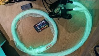 Tubo de fibra óptica LED con mando