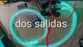 Tubo de fibra óptica LED con mando