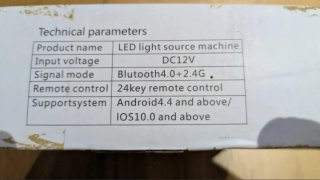 Tubo de fibra óptica LED con mando