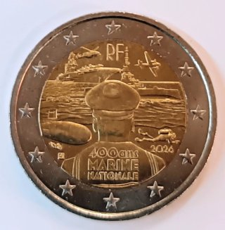 2 Euro Francia 2026 Marina Nacional