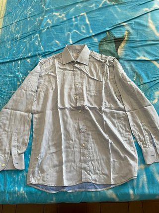 Camicia Cassera Uomo Tg. 39 Interno Blu