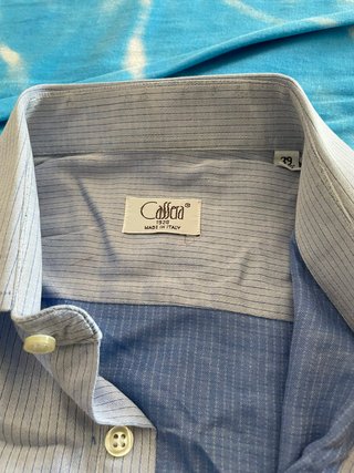 Camicia Cassera Uomo Tg. 39 Interno Blu
