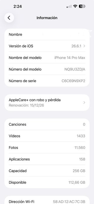 iPhone 14 Pro Max 256GB Negro