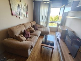 Sofá chaise longue 3 plazas beige