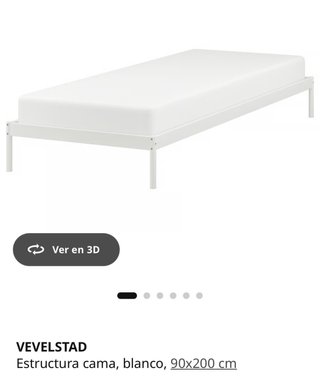 Estructura Cama Vevelstad + Somier láminas Luröy