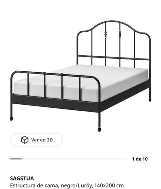 Estructura Cama Ikea 140 + Somier + Colchón