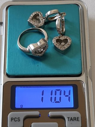 oro blanco 585 circonitas 11,04g
