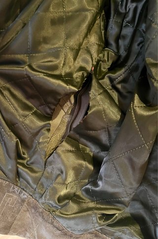 Abrigo de piel vintage con capucha chiporro
