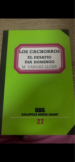 Libro “los cachorros” de M. Vargas Llosa
