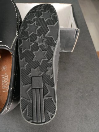 Zapatos náuticos LEONAL negros piel
