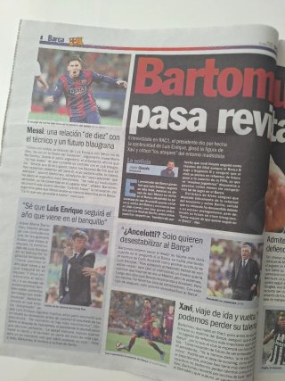 Periódico Sport Xavi Despedida Barcelona