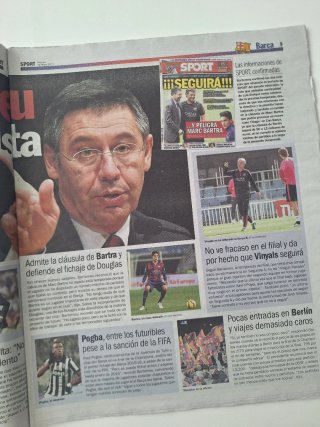Periódico Sport Xavi Despedida Barcelona
