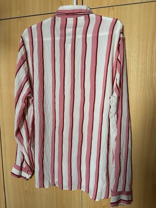 Camisa Zara Rayas Rosas y Blancas