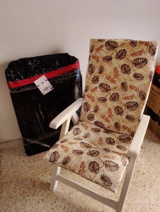 Juego 2 butacas de jardín plegable