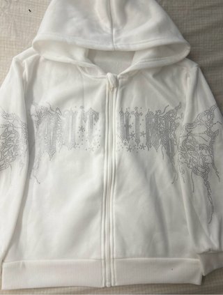 Chaqueta blanca con pedrería de niña
