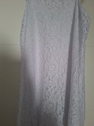 Vestido asimétrico blanco lencero corto talla S