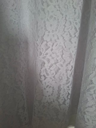 Vestido asimétrico blanco lencero corto talla S