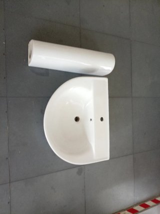 Lavabo de porcelana blanco