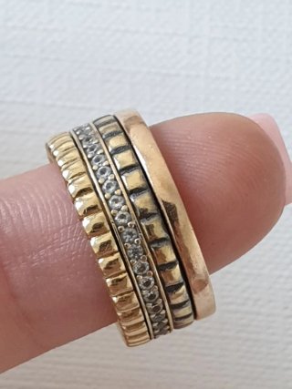 Anillo oro 585 con circonitas