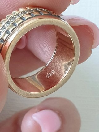 Anillo oro 585 con circonitas