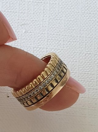Anillo oro 585 con circonitas