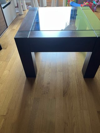 Mesa de centro madera y cristal