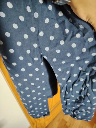 Vestido azul con lunares